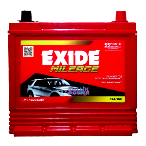 Exide MILEAGEML75D23LBH